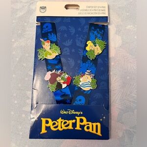 NWT Disney Pins Set Peter Pan with Lanyard